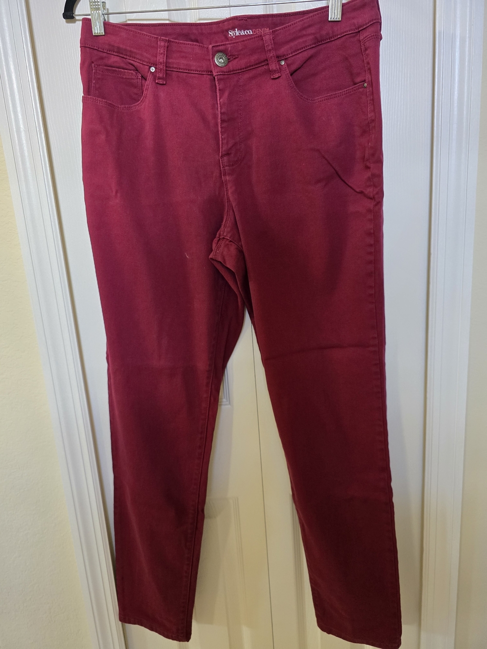 Style & Co. Burgundy Skinny Jeans